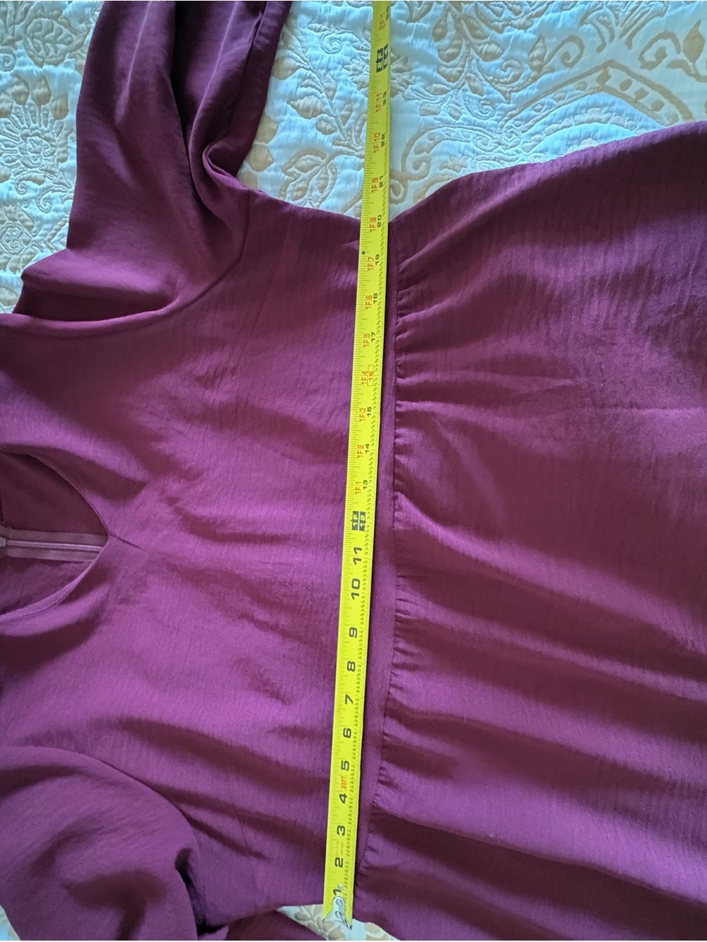 BURGUNDY WINE 3-TIERED MAXI DRESS | XL | BOHO • WESTERN • HOLIDAY - Picture 7 of 8
